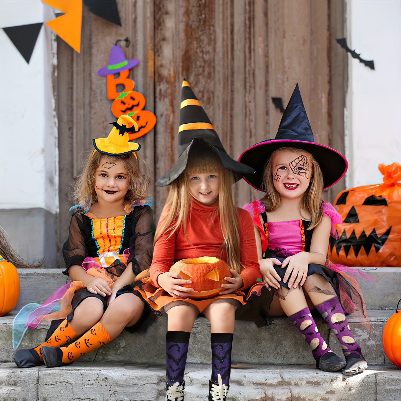 6 Pairs Of Halloween Stockings