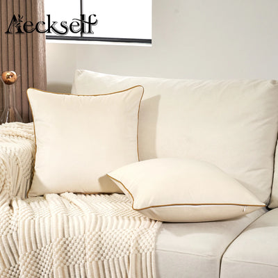 Aeckself Decorative Solid Color Velvet Cushion Covers Pillow Cases for Sofa Bedroom Home Decor Pillowcase White Gray Black Blue