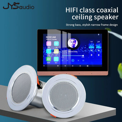 Smart Home Theater Sound Amplifier WiFi Bluetooth In-wall Android Music Panel Stereo Mini Ceiling Speaker Set Hotel Residential