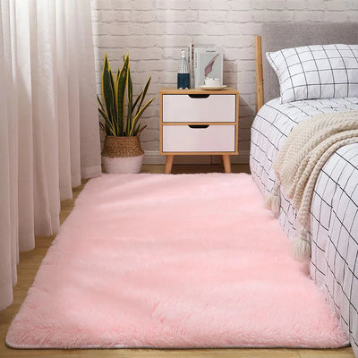 Nordic ins wind living room study Room carpet Tie dye silk hair bedroom dirt resistant bed blanket bay window blanket