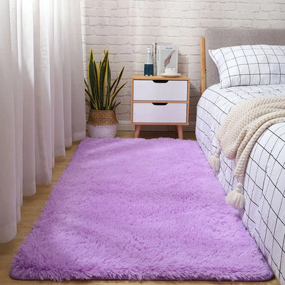 Nordic ins wind living room study Room carpet Tie dye silk hair bedroom dirt resistant bed blanket bay window blanket