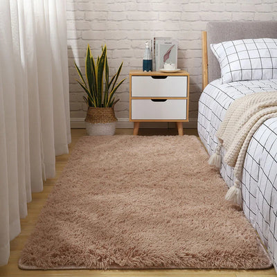 Nordic ins wind living room study Room carpet Tie dye silk hair bedroom dirt resistant bed blanket bay window blanket