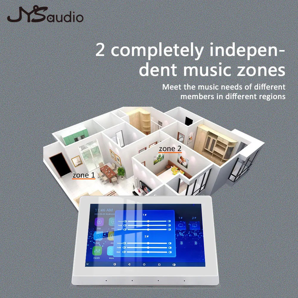 Smart Home Theater Sound Amplifier WiFi Bluetooth In-wall Android Music Panel Stereo Mini Ceiling Speaker Set Hotel Residential