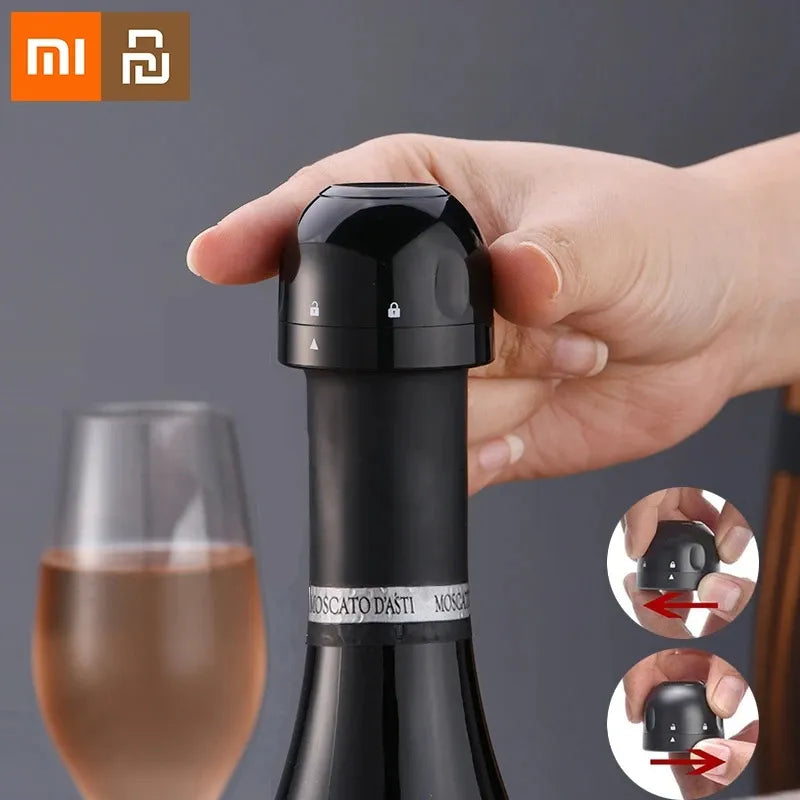 Xiaomi Vacuum Red Wine Champagne Bottle Stopper Set Sealed Bottle Cap Stopper Leak-proof Retain Freshness Wine Bottle Plug