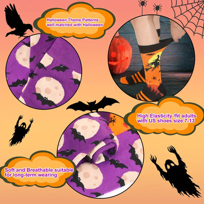 6 Pairs Of Halloween Stockings